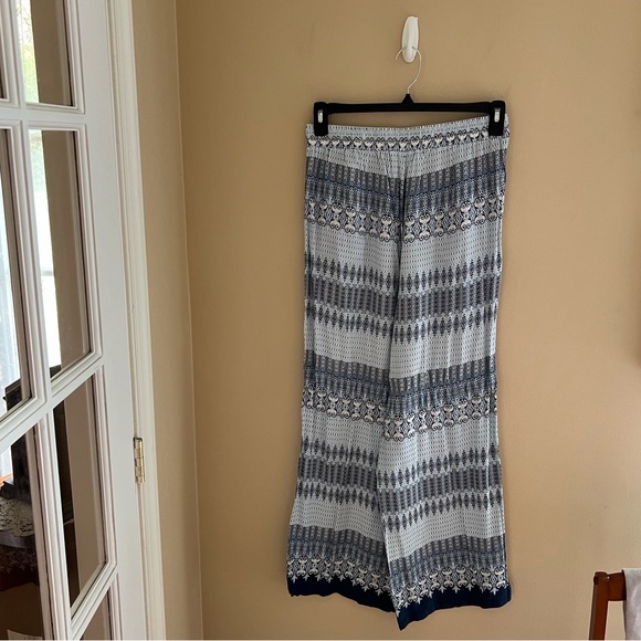 🔷PRIMARK: Women’s size 8, blue patterned flowy pants w/tie, barely worn🔷 - Picture 10 of 10